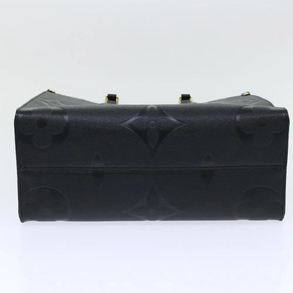 LOUIS VUITTON Monogram Empreinte On The Go MM Bag Black M45595